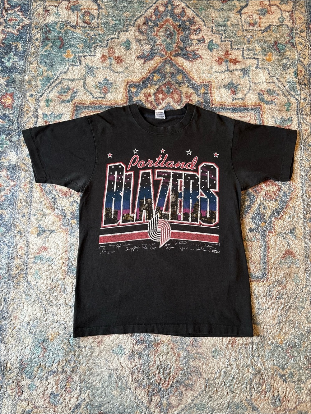 Vintage Portland Trailblazers Skyline T-shirt Large